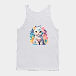 CUTE WHITE BABY KITTEN Tank Top